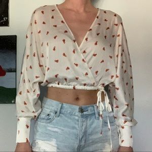 Forever 21 Flowy Floral Shirt-Size S